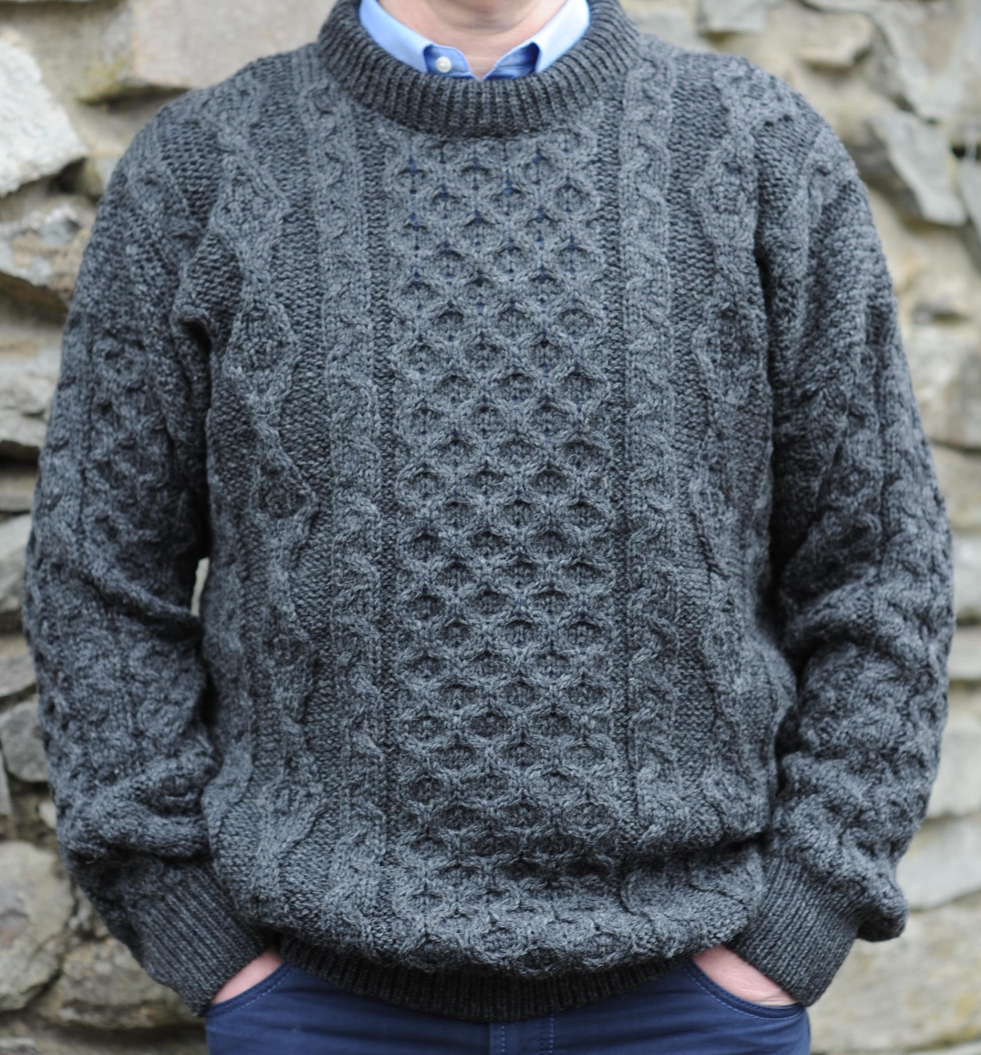 Legacy Mens Irish Aran Sweater in 4 colors