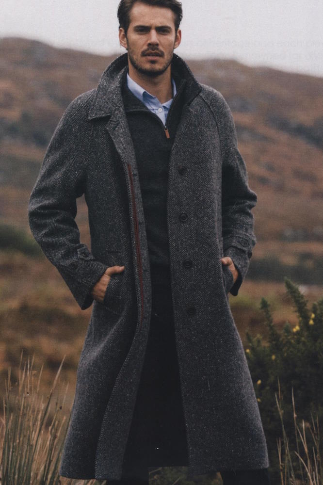 Charcoal fashion overcoat